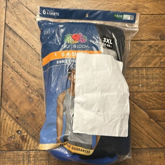 Fruit of the Loom Men's 6-Pack A-Shirts - Multi-Color - Picture 8 of 8